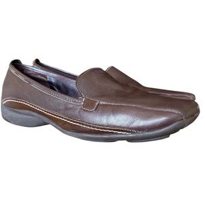 Antonio Melani ladies brown leather Driver loafer size 8 very good condition